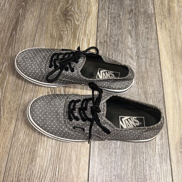 Vans Womens US Size 7 Gray Polka Dot Low Top Lace Up Canvas Sneaker Shoes TB4R - Picture 6 of 11